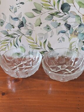 Vintage Mikasa Ice Castles Glass Salad Bowls
